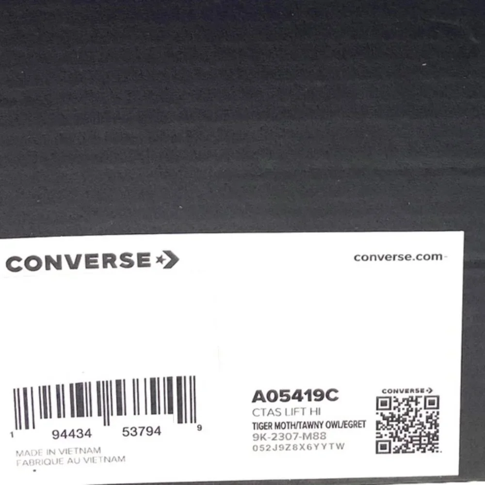 Converse Lift Platform Suede High Shoes Women Sneakers Tiger Moth Casual A05419C